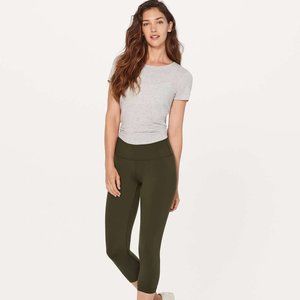 Lululemon Wunder Under Crop Dark Olive